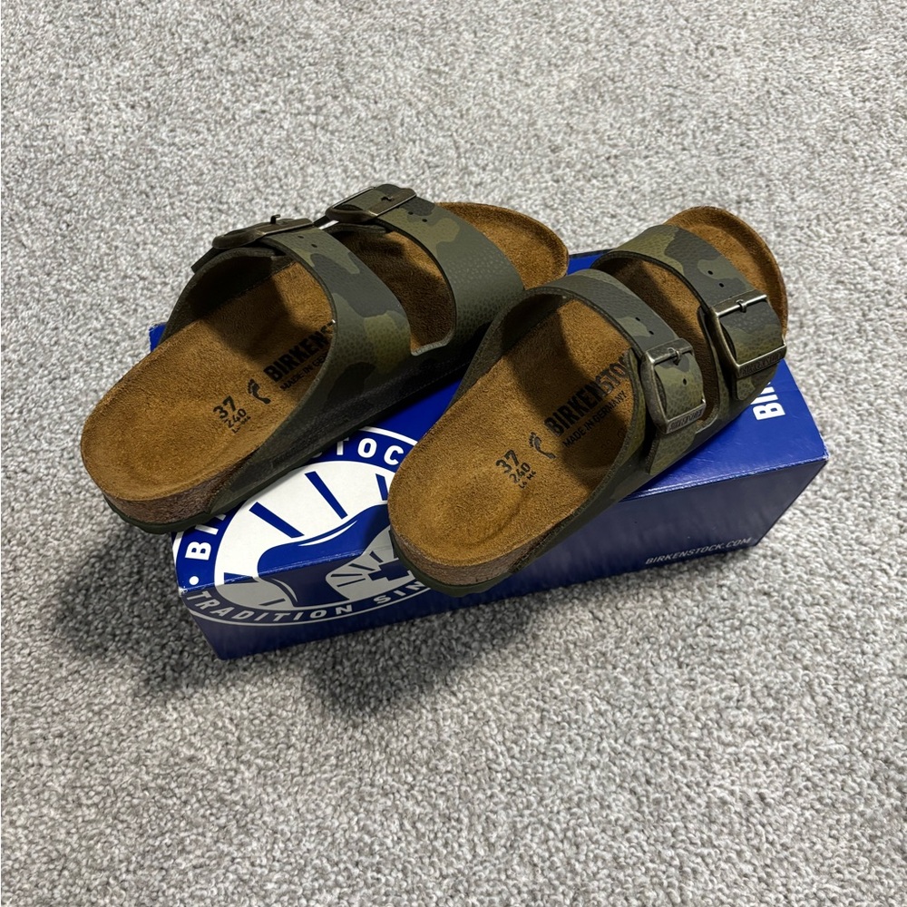 Birkenstock Green Camo Sandals